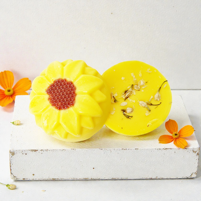 Botanical Wax Melt Sunshine Bursts Large Sunflower | 2 Pack: 7cm x 7cm Each