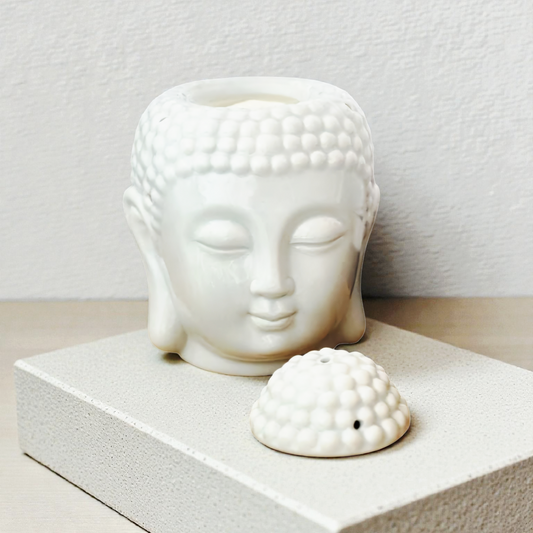 Buddha Head Wax + Oil Burner In Grey