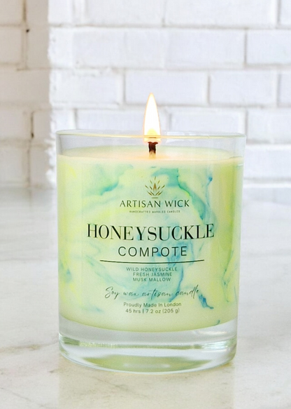 Honeysuckle Compote Signature Marbled Soy Candle