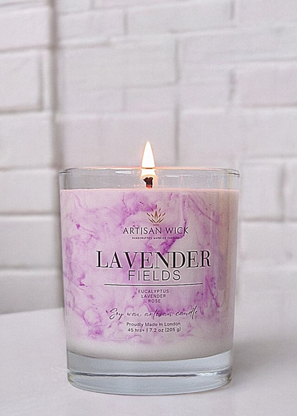 Lavender Fields Signature Marbled Soy Candle