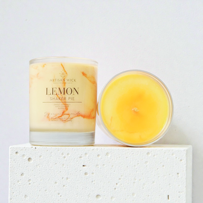 Lemon Shaker Pie Signature Marbled Soy Candle