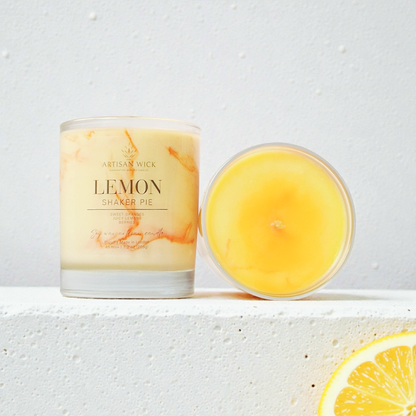 Lemon Shaker Pie Signature Marbled Soy Candle