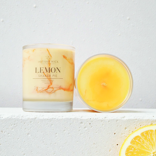 Lemon Shaker Pie Signature Marbled Soy Candle