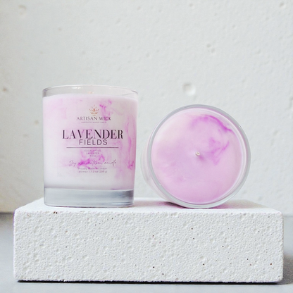 Lavender Fields Signature Marbled Soy Candle