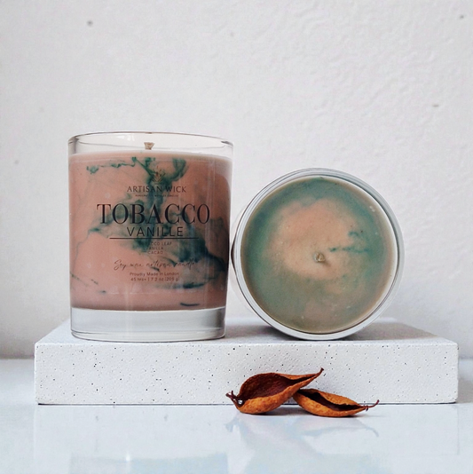 Tobacco Vanille Signature Marbled Soy Candle