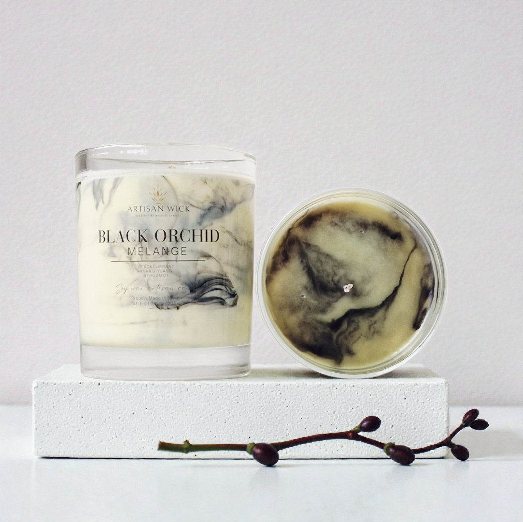 Black Orchid Melange Signature Marbled Soy Candle