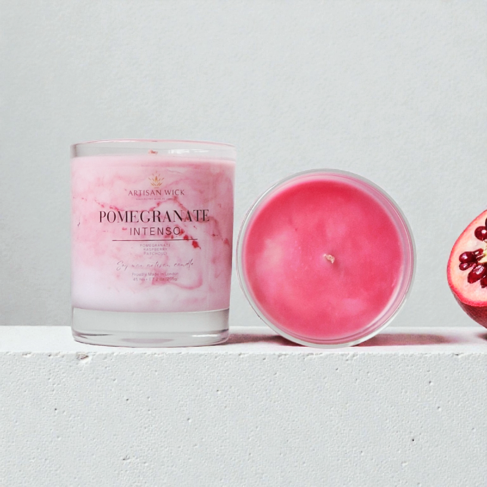 Pomegranate Intenso Signature Marbled Soy Candle