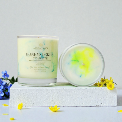 Honeysuckle Compote Signature Marbled Soy Candle