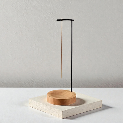 Minimalist Wood And Metal Incense Holder