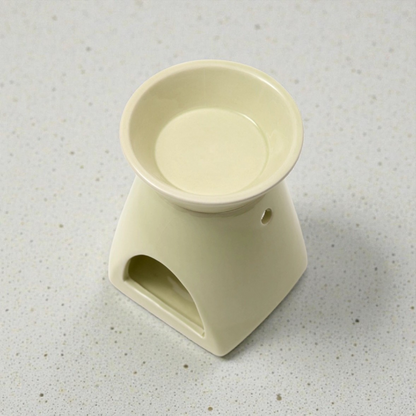 Grounded Earth Ceramic Wax Burner: 2 Piece Tapered Wax And Oil Burner