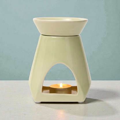 Grounded Earth Ceramic Wax Burner: 2 Piece Tapered Wax And Oil Burner