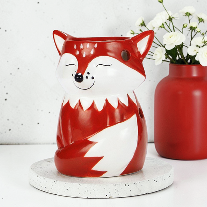 Velvet Rose & Oud Soy Wax Melts + Fox-Shaped Ceramic Burner Gift Set