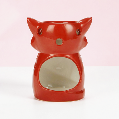Hand-Painted Fox Shaped Ceramic Wax + Oil Burner