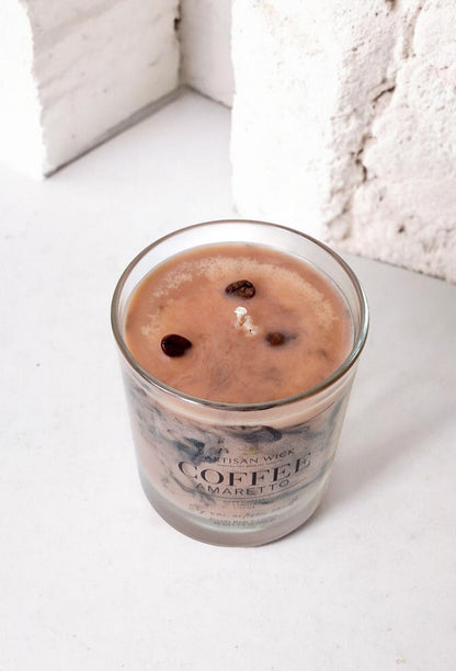Coffee Amaretto Signature Marbled Soy Candle