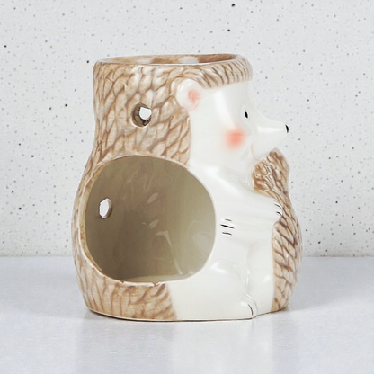 Hand-Painted Hedgehog Shaped Ceramic Wax + Oil Burner